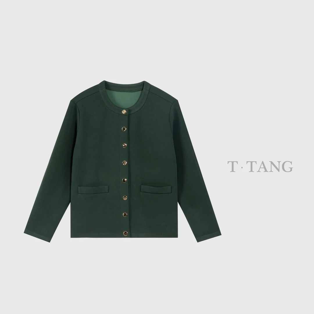 FL春季360g华夫格人棉空气层时尚百搭圆领夹克版外套【6121】