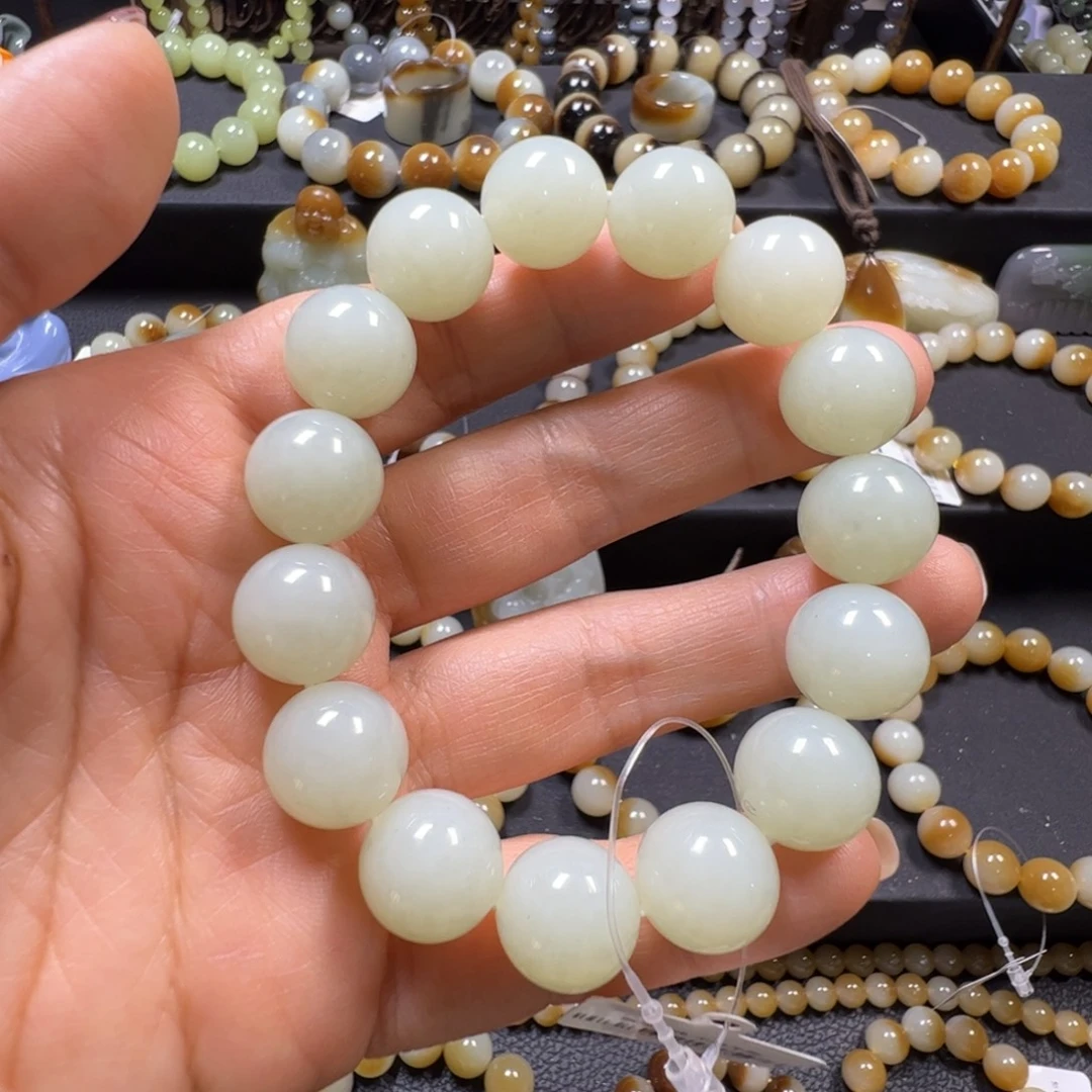 和田玉未镶嵌手链卡14