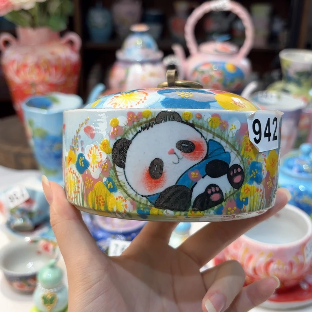 景德镇手绘高温釉下彩陶瓷茶具