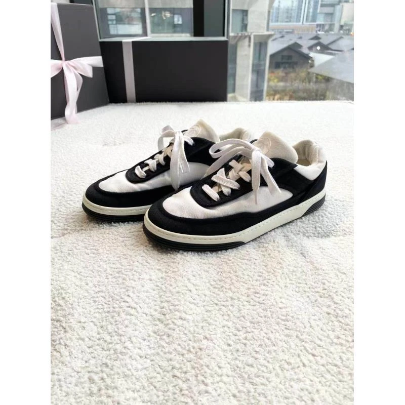 95新 Chanel/香奈儿  yy1419 黑白熊猫休闲跑鞋 37码