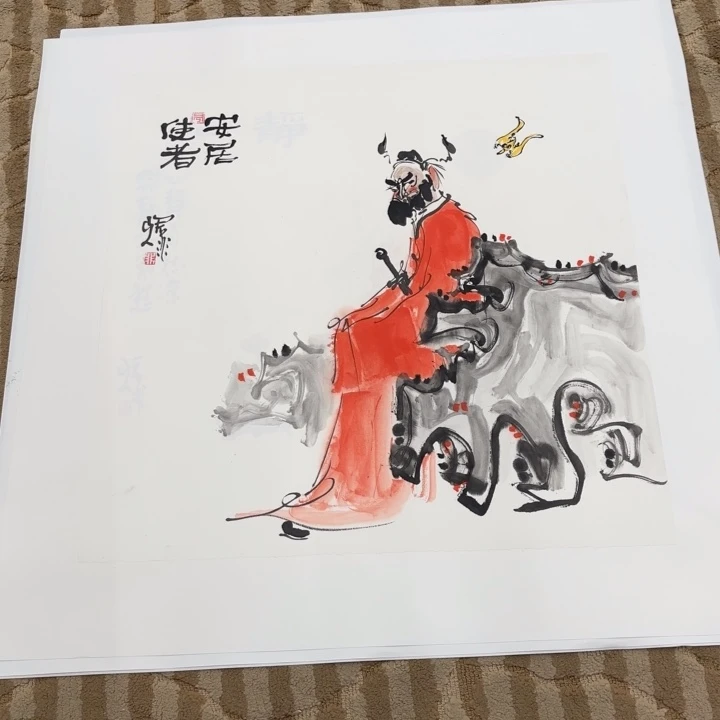 国画花鸟的翅膀和翅膀是一种