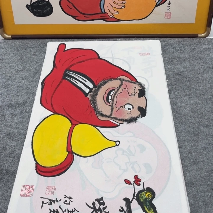 国画手绘禅意画一物一拍