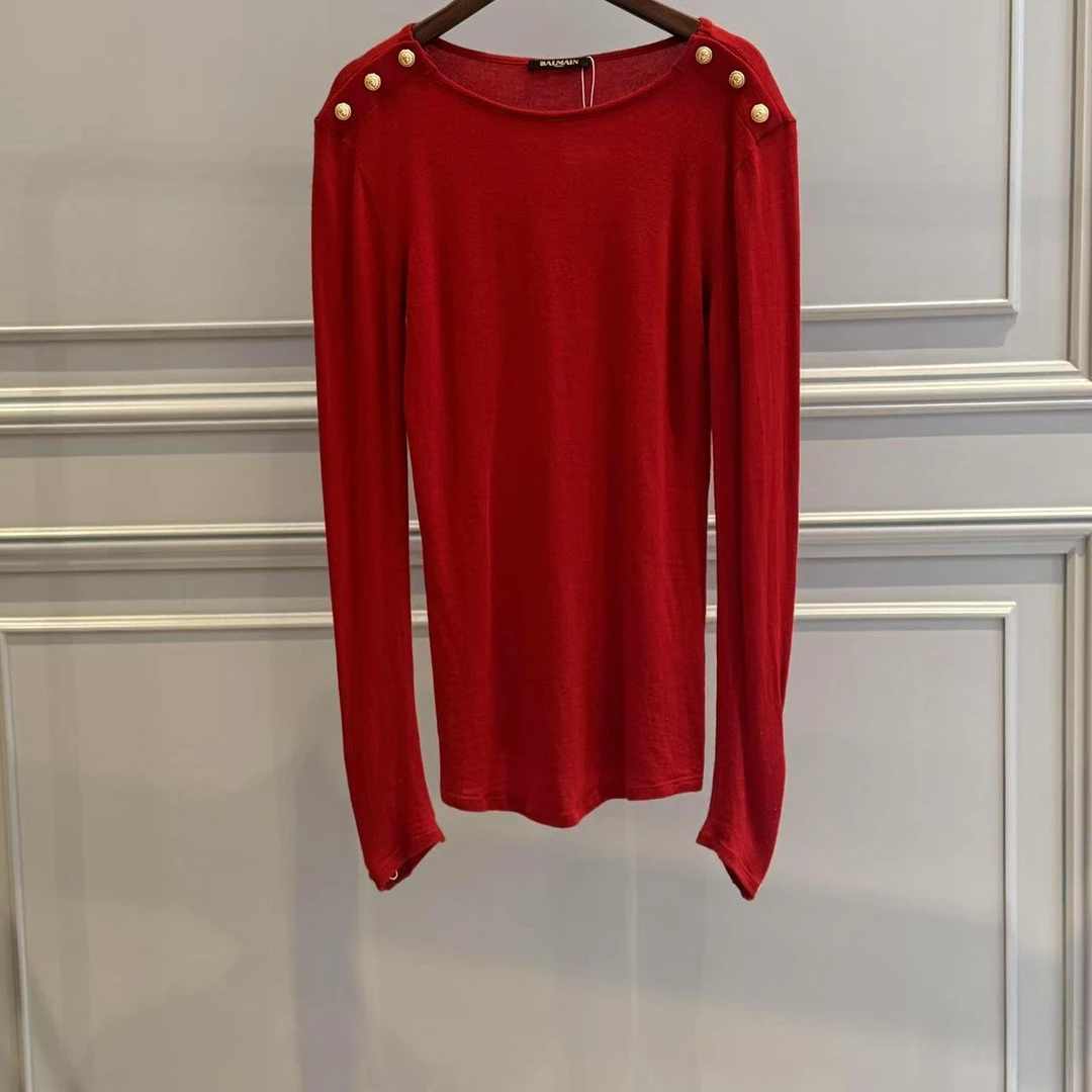 95新 BALMAIN/巴尔曼 balmain 红色针织/38码/95新/NBY9716