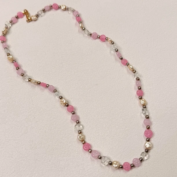 铜合金琉璃项链 【六六中古】孤品复古项链ty0216链长49