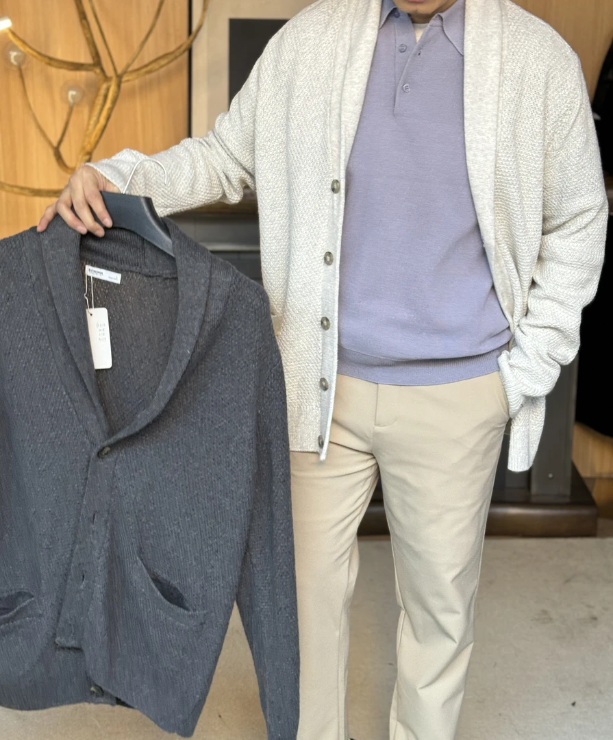 31542-宽松型厚款针织短款加厚衫毛衣（波哥穿L码）