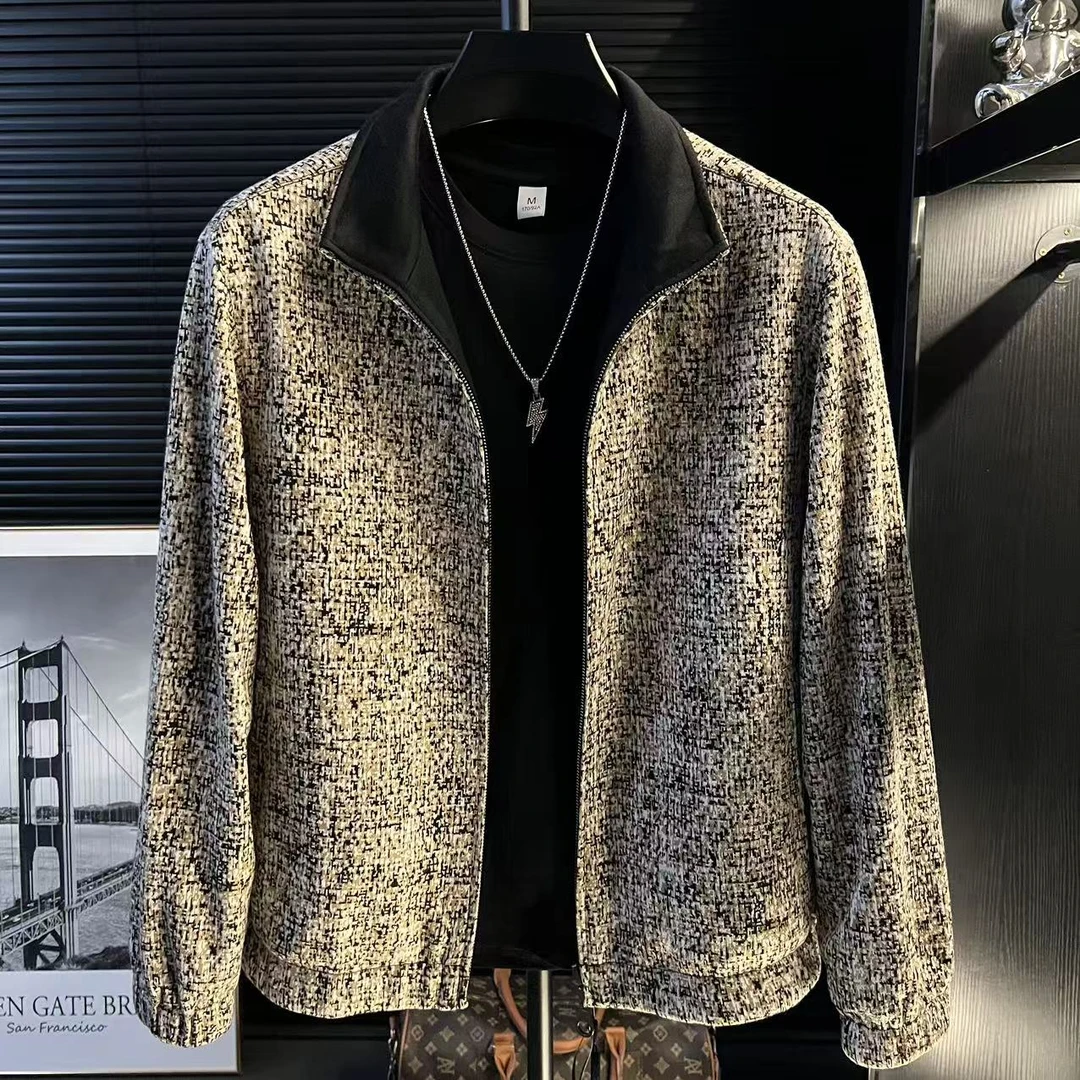 dan-时尚百搭宽松春秋简约设计感老钱风双面穿飞行夹克潮流休闲