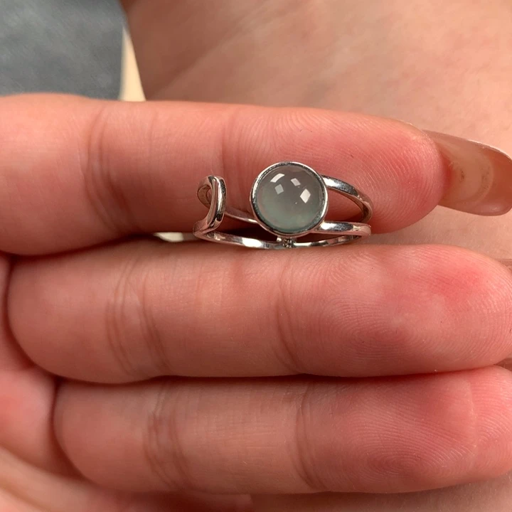 翡翠颈饰银S925镶嵌戒指