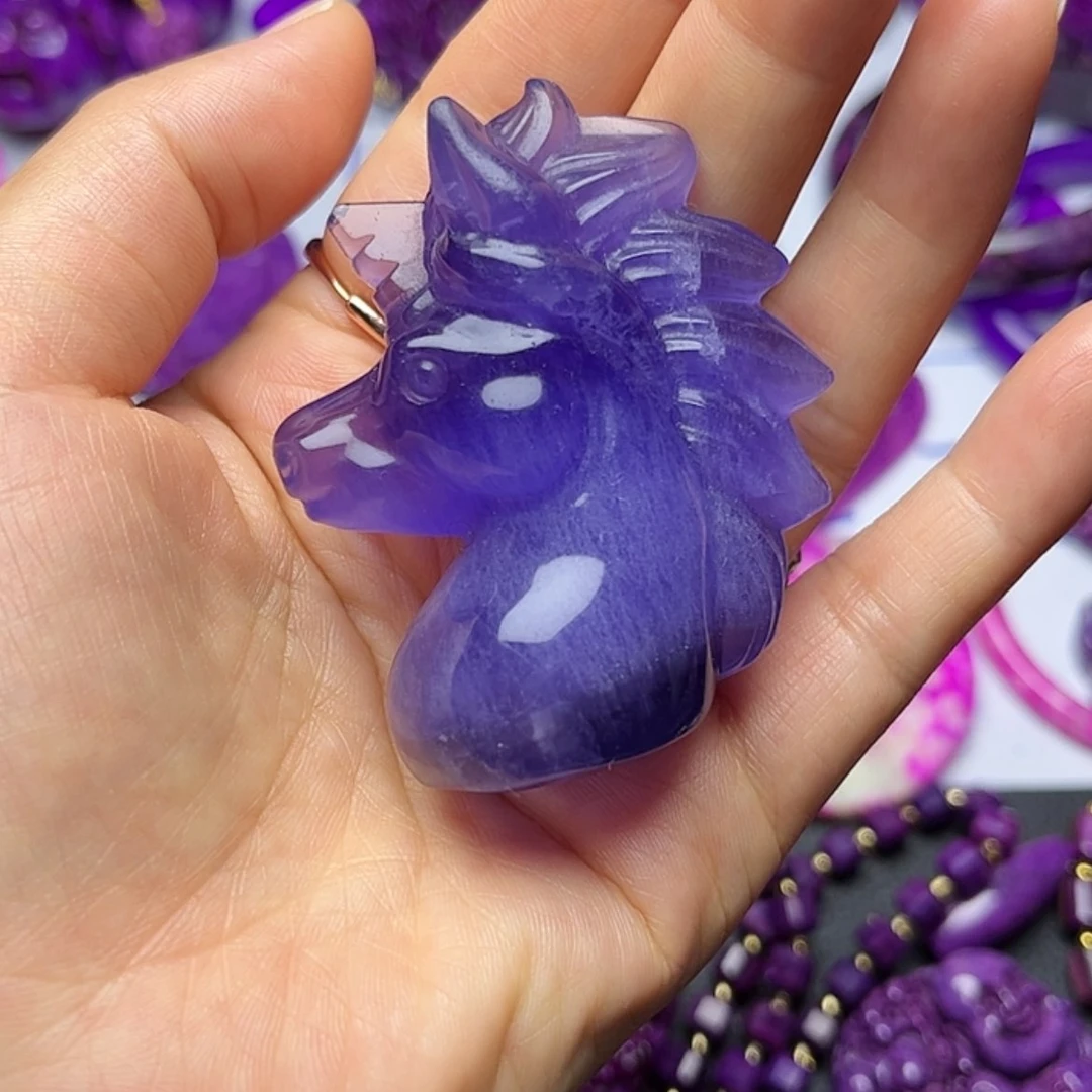 【闪购商品】羽毛非金属梅**莎南非老料紫舒83