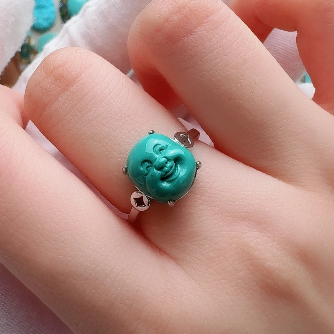 银S925镶嵌绿松石珠宝奇石