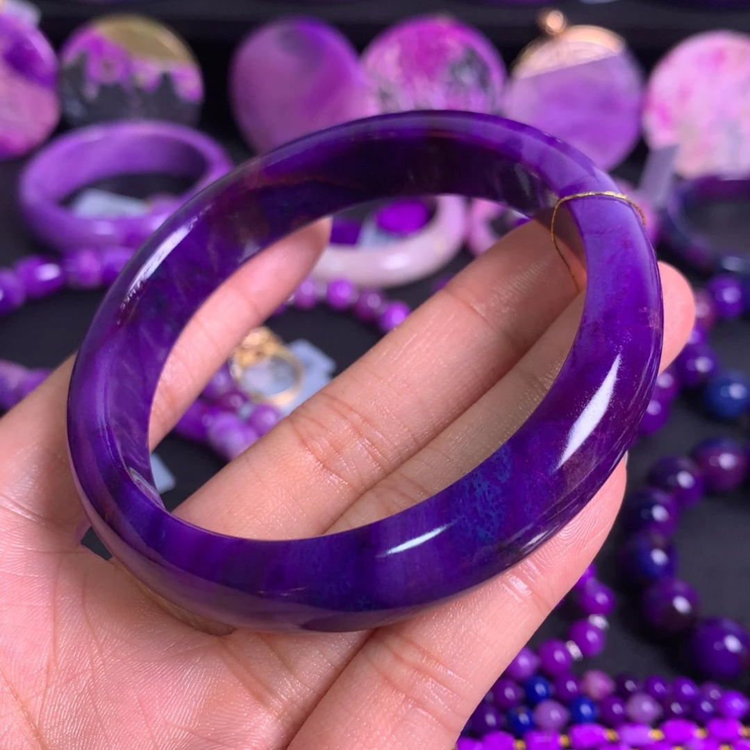 苏纪石（舒俱来）未镶嵌凝胶紫手镯定金南****)