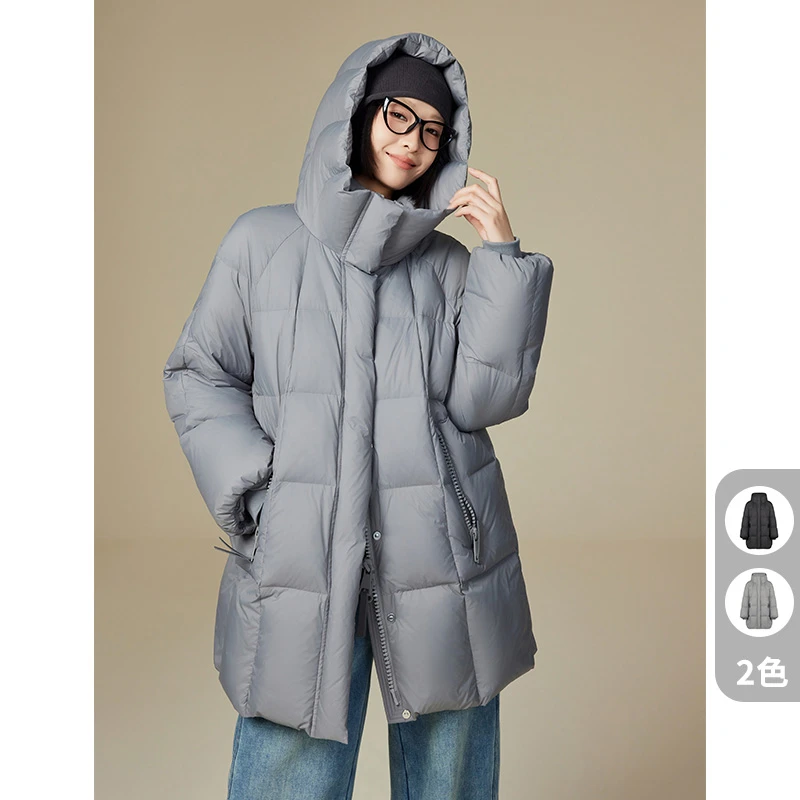 美洋MEIYANG 冻梨鹅绒服【安心鹅绒200+现货】中长款连帽羽绒外套