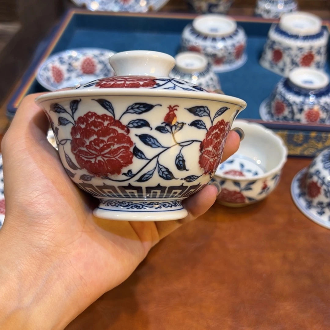 摆件景德镇陶瓷茶器百宝箱