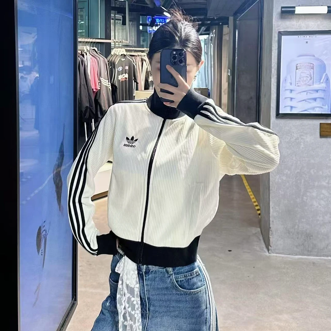 adidas/阿迪达斯KNIT TRACK TOP 针织运动宽松夹克外套KC2649