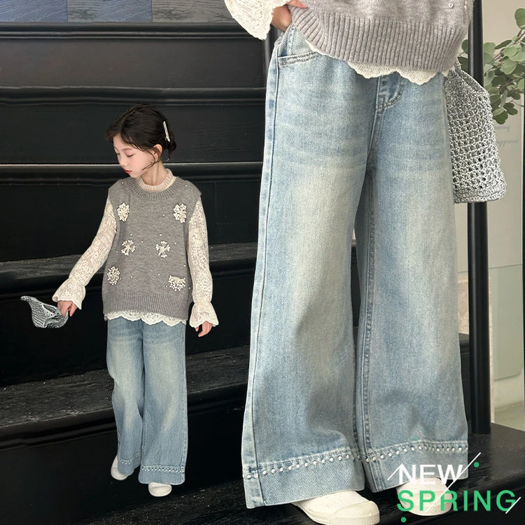 童小乖直筒牛仔裤