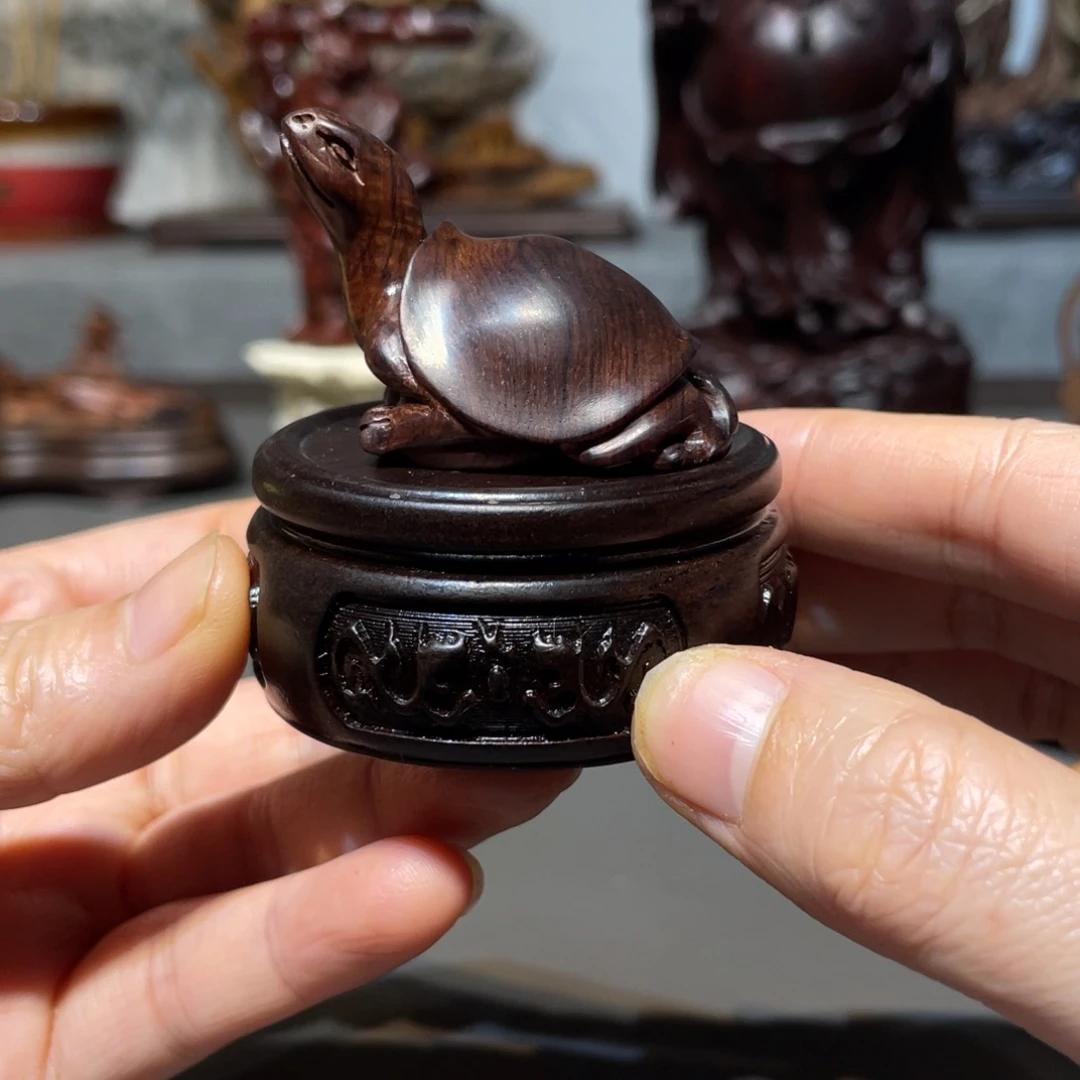 手***）黄花梨/降香黄檀小乌龟底座一套