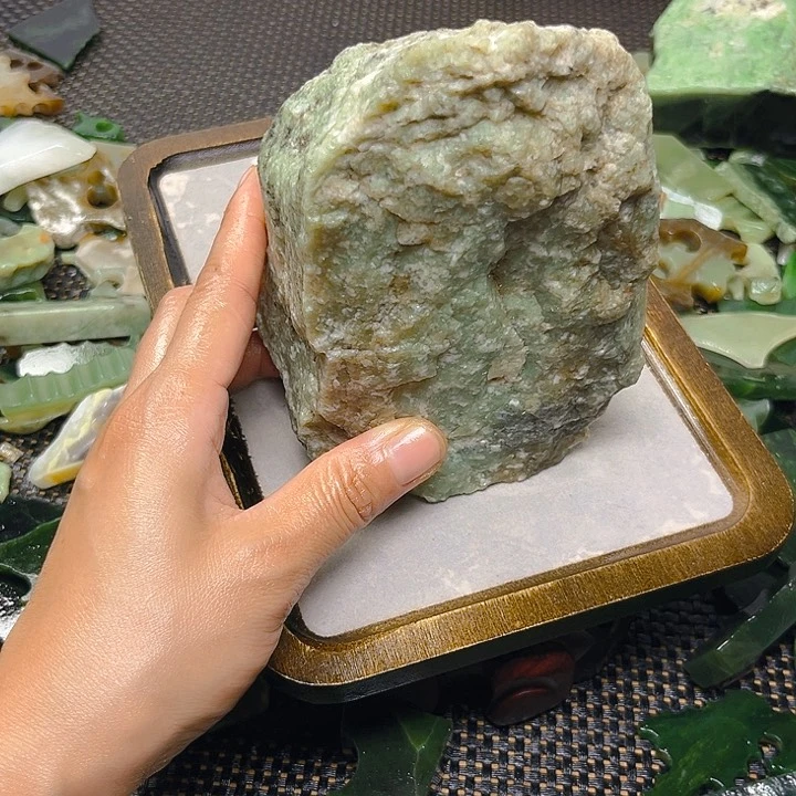 未镶嵌和田玉珠宝半成品掌*