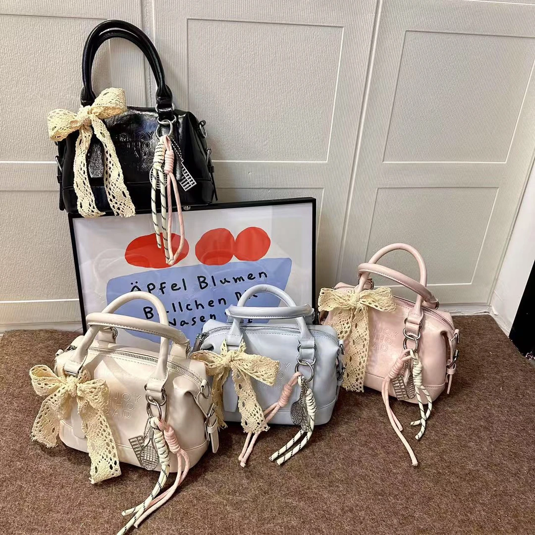 美式复古辣妹风波士顿包2025新款流行小众时尚手提通勤斜挎包