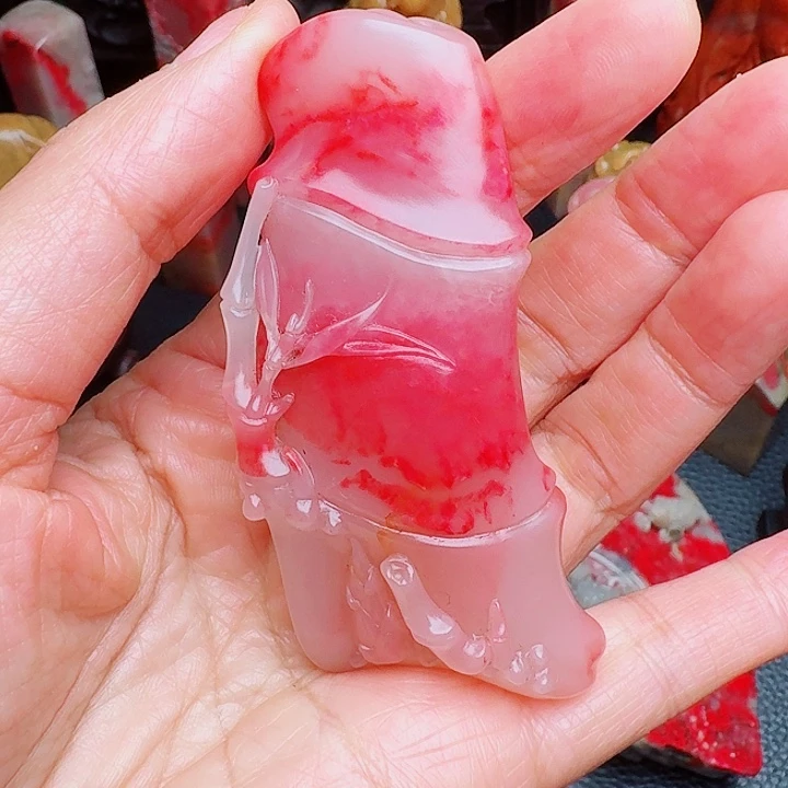 石***瑞巴林鸡血石巴林鸡血精品摆件