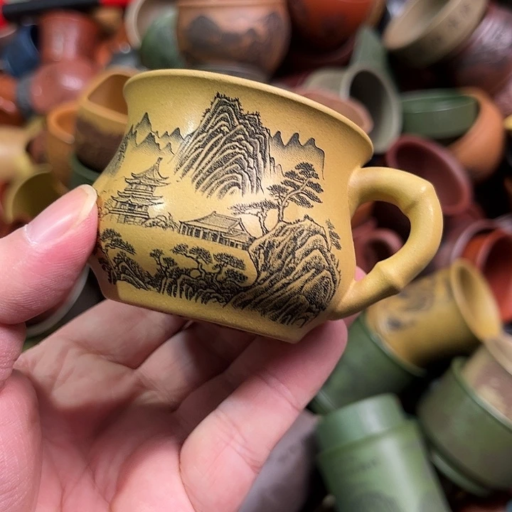 紫砂茶杯全手工紫砂主人杯