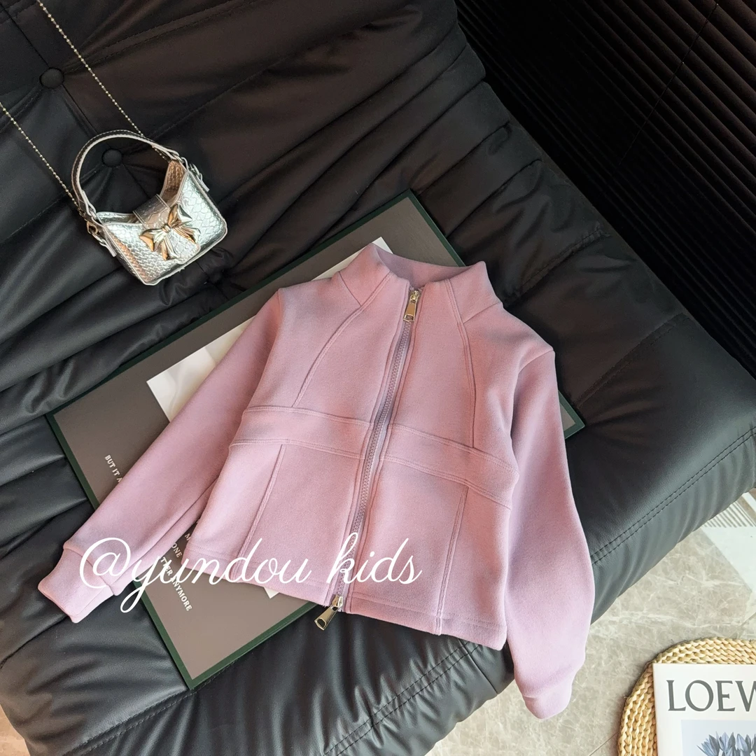 【加绒加厚】男女百搭神器秋冬儿童拉链衫上衣外套