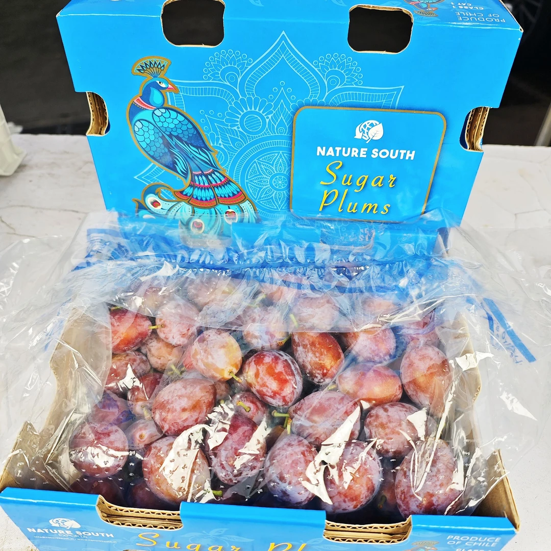 蓝孔雀 2J 智利空运进口西梅 脆甜多汁 当季新鲜 净重1/2/5斤