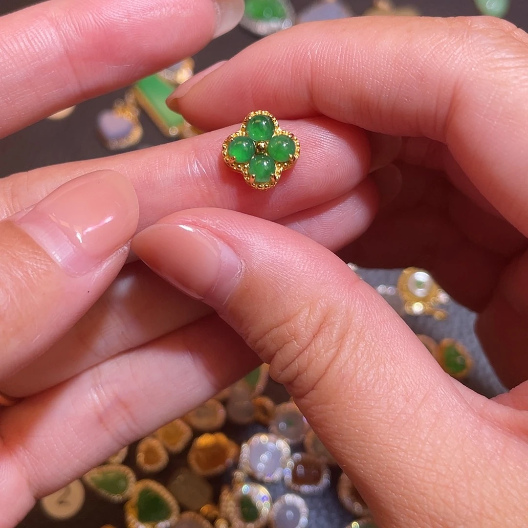 翡翠银S925镶嵌颈饰