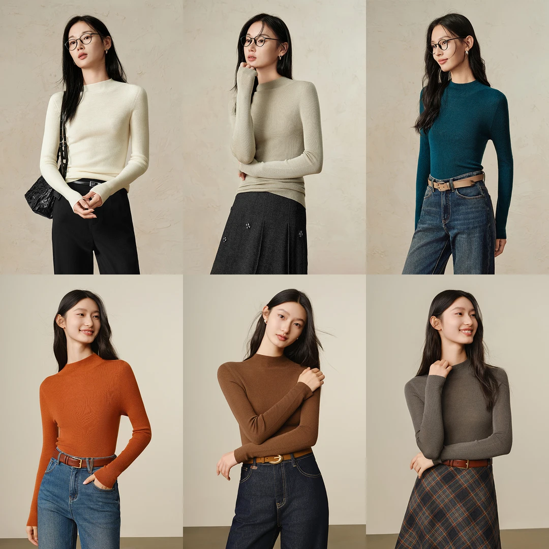 【CICI专属】玖姿·安娜蔻JTED31013可机洗打底针织衫女冬季新款