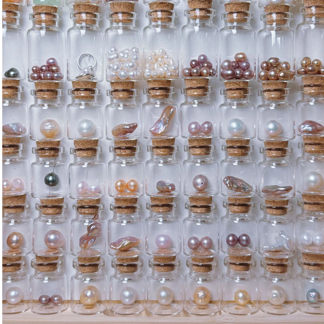 吊坠925银锆石 玻璃瓶珍珠饰品，吊坠，耳环，项链，手链，戒指，可定制