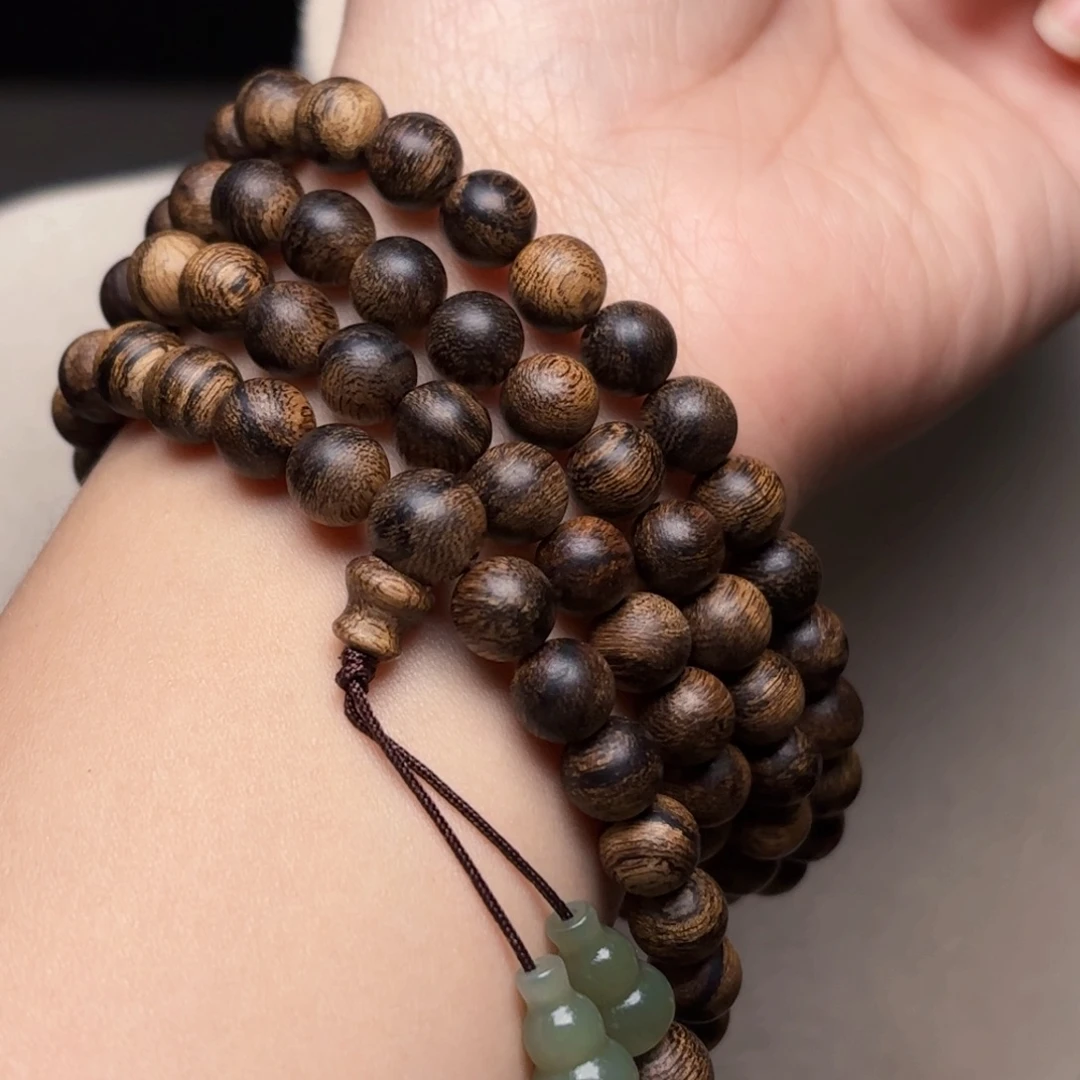 手串沉香越南瘤疤富森红土0.6✖️108设计