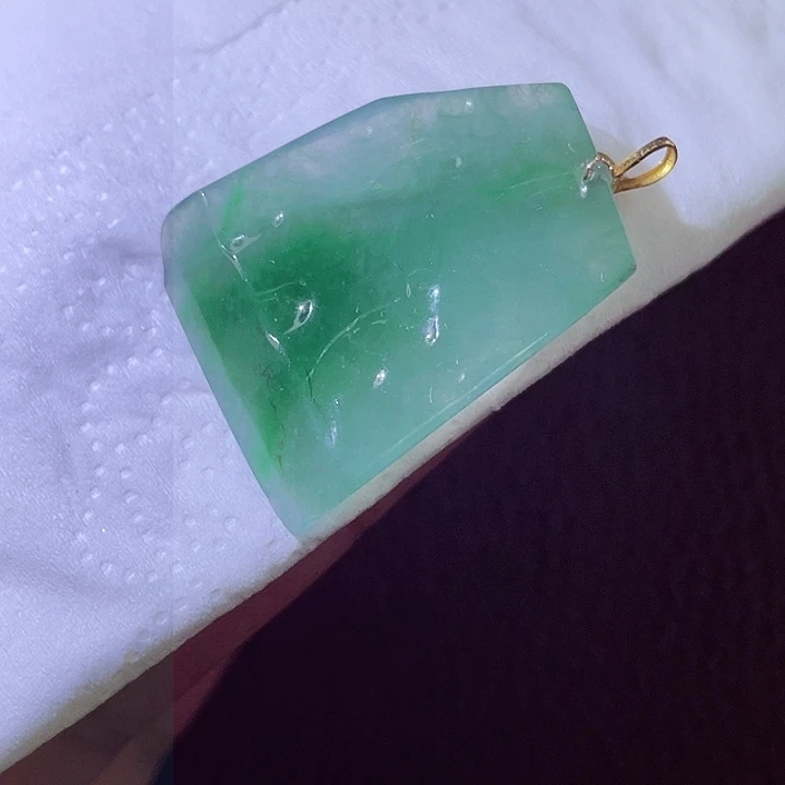 颈饰18K金镶嵌翡翠翡翠