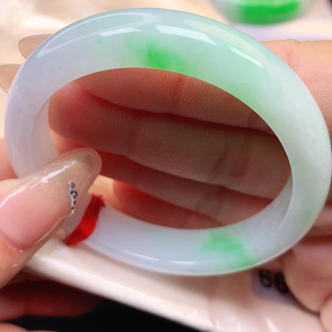 未镶嵌手镯翡翠纯天然A货老坑阳春白雪153号