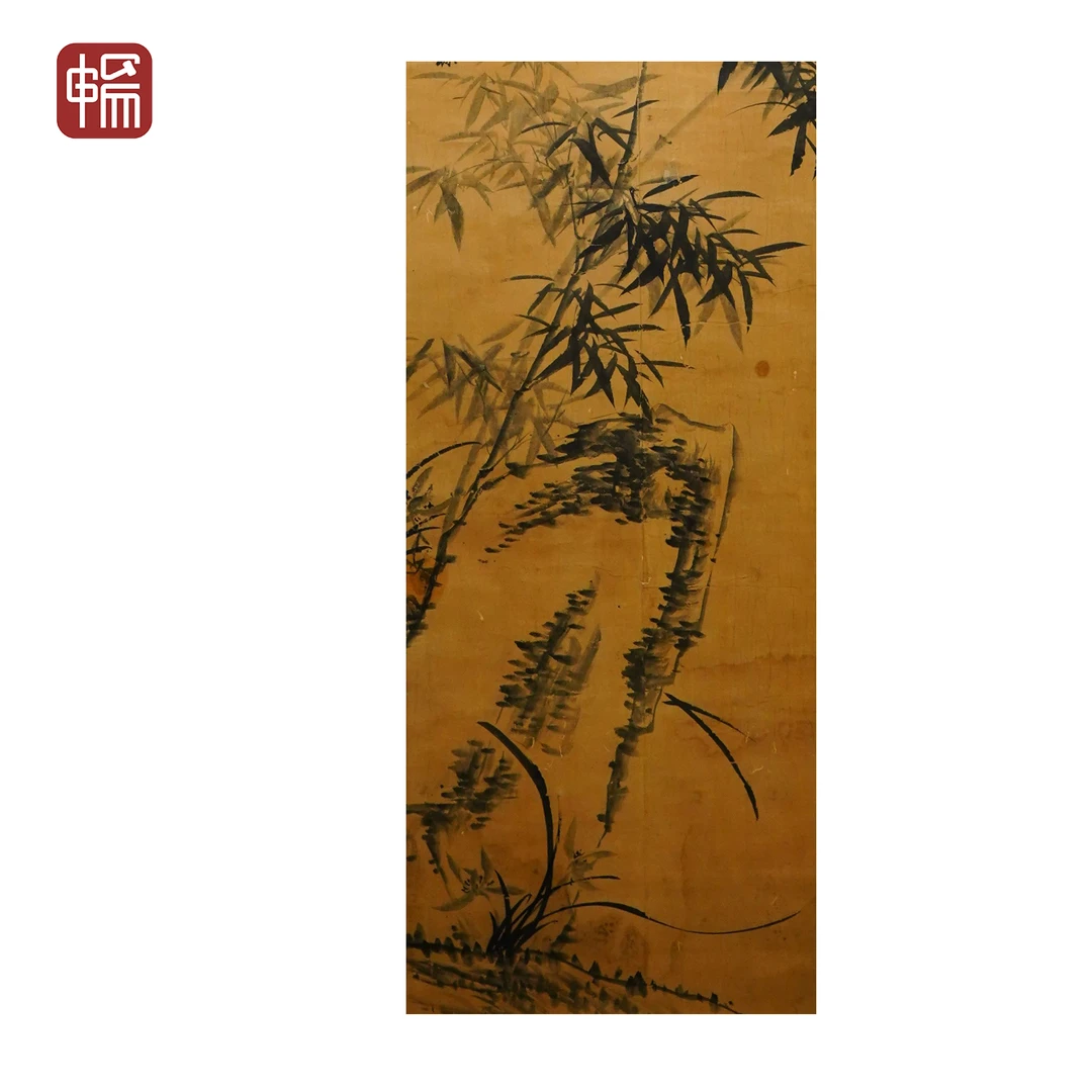 JG061 清代《兰竹图》画竹102*34（3.12纸本立轴 FL