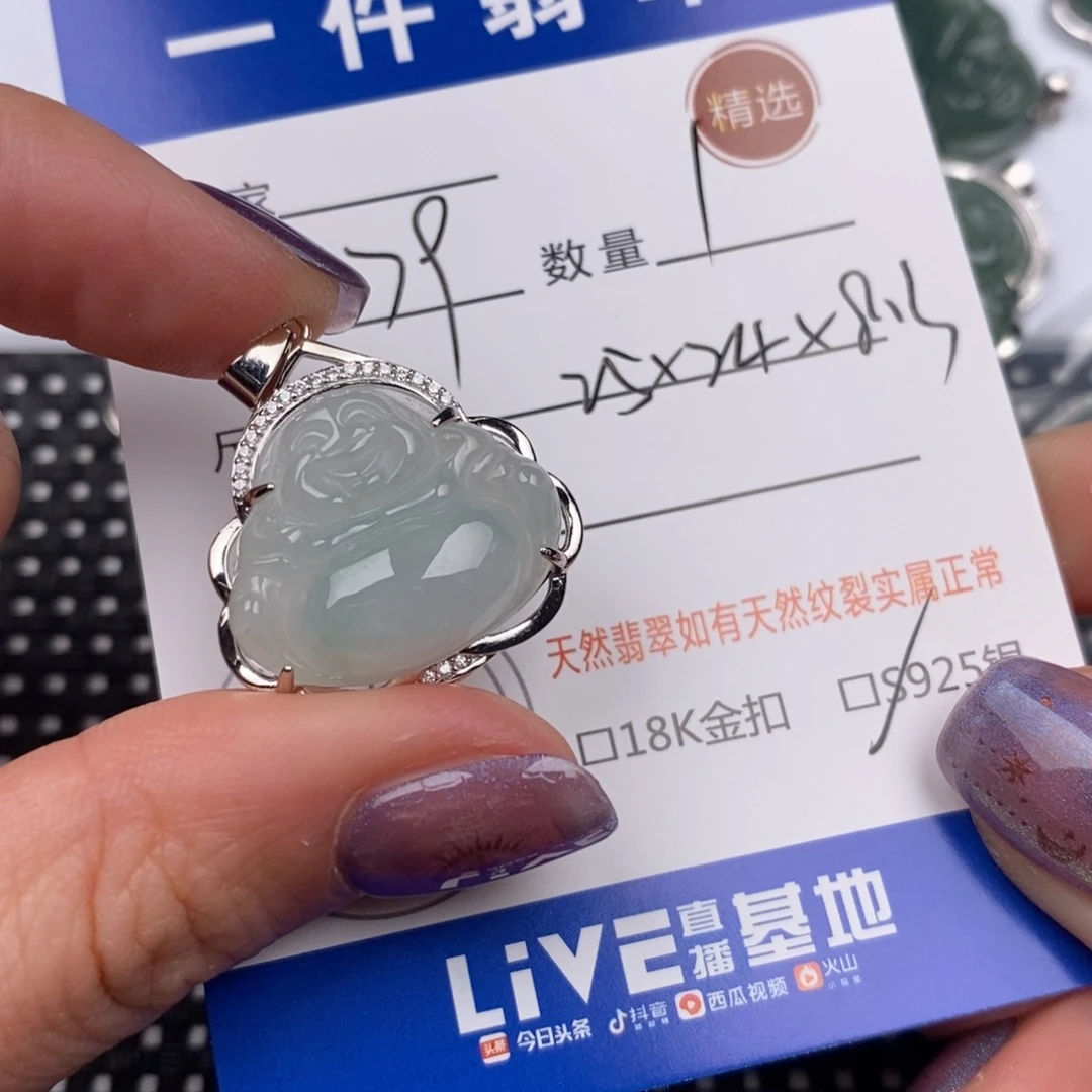 翡翠银S925镶嵌颈饰