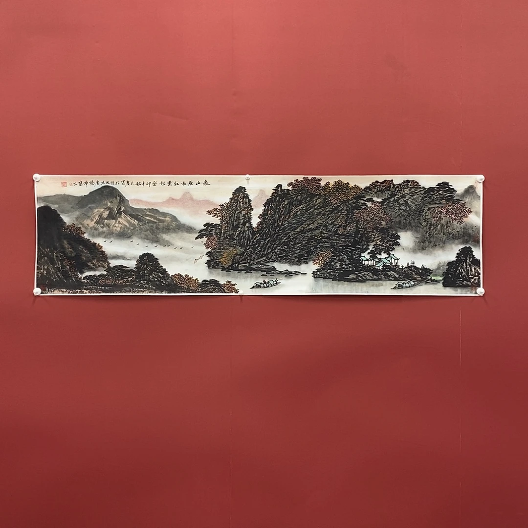 国画李文庆六尺对开180*50精品佳作