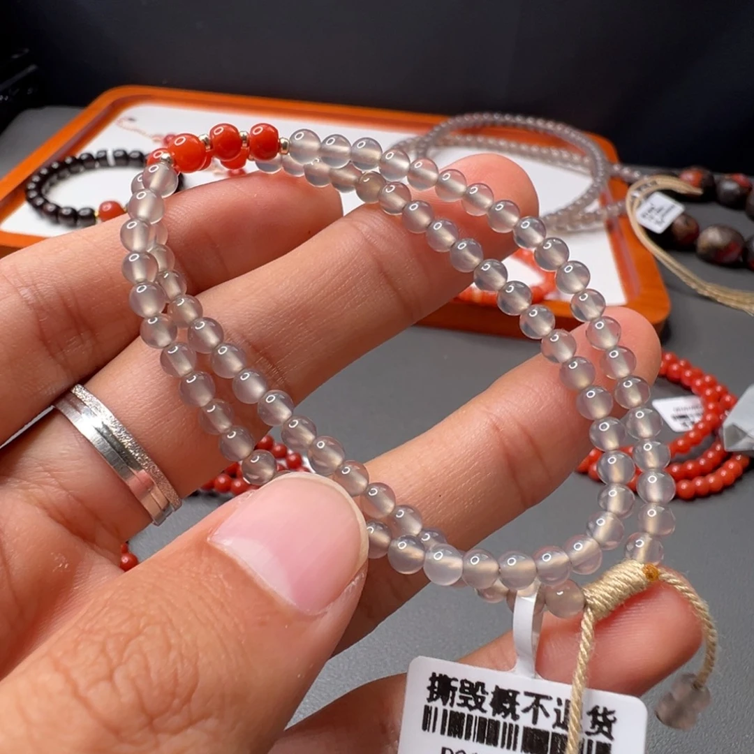 未镶嵌542号南红4+玛瑙/玉髓