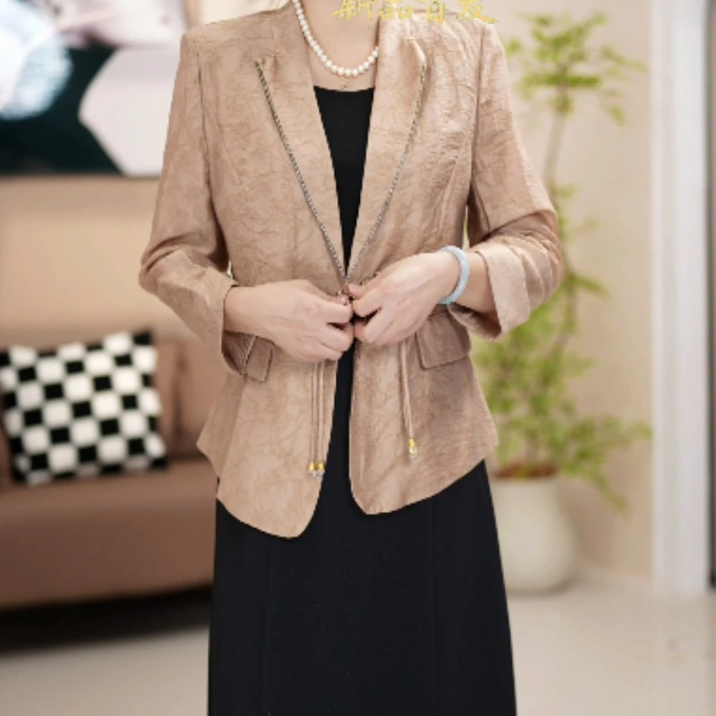 S053 (仅上衣)宽松减龄女夏季2025年新款设计感小众外套