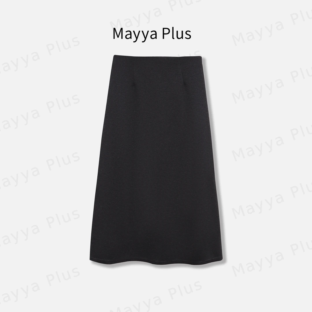 【走心裙】Mayya Plus时尚轻奢气质显瘦百搭款梭织裙子32446657