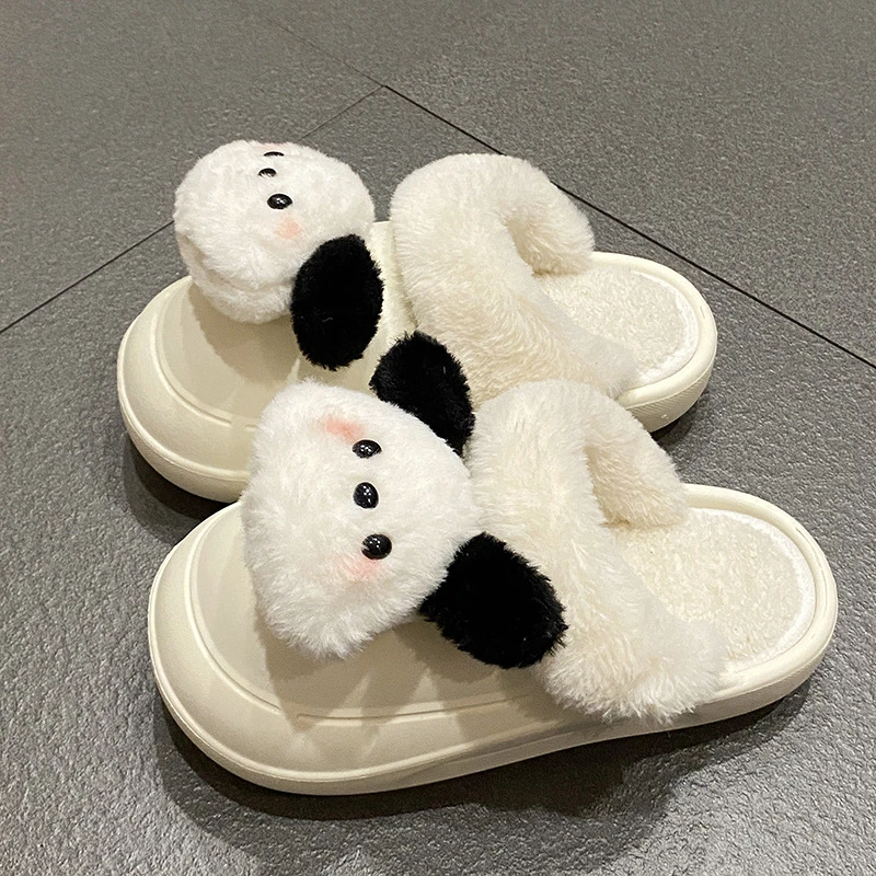 冬季暖呼呼舒适卡通可爱风街头情侣爆款包头棉拖鞋外穿内胆可拆卸