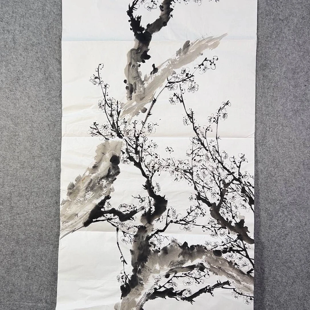 国画195 花鸟和蝴蝶都在等待它