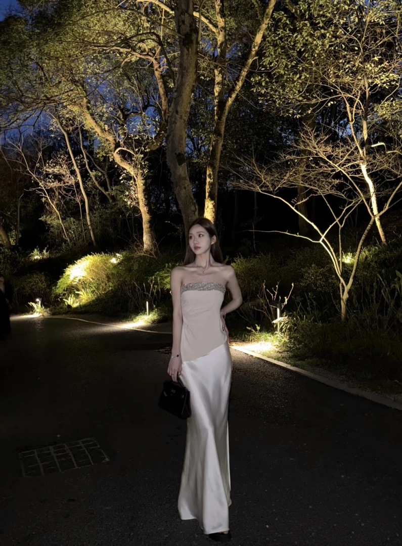 【萍姐严选】25年春夏新款102裙长气质百搭鱼尾不开叉半身裙