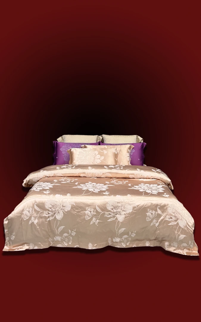 浪漫满屋欧式贡缎提花四件套高端轻奢丝滑床单被套枕套床上用品