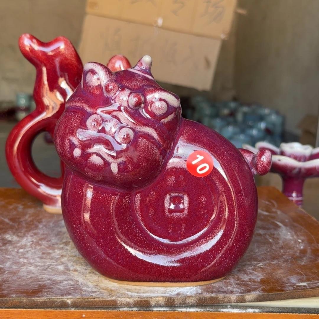 摆件陶郑家钧窑摆件微瑕