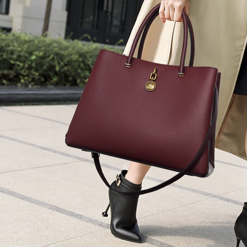 正品琳蒂袋鼠皮包包包大容量女包2025新款高级感轻奢手提包时尚通