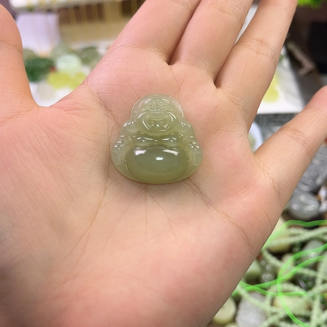和田玉未镶嵌颈饰藤*蔓