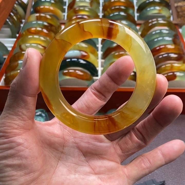 风***灵蛇纹石玉未镶嵌手镯手串挂件