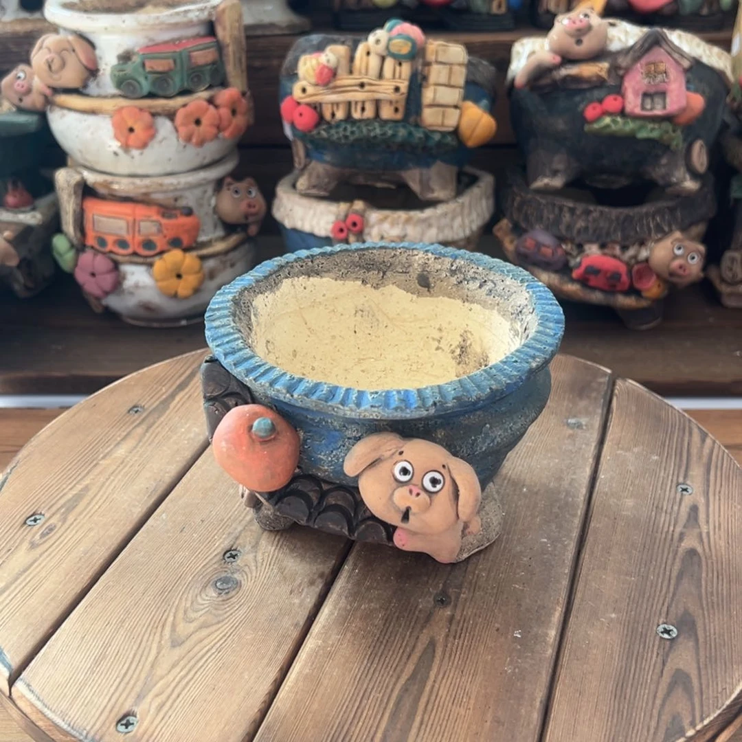 红陶嘻哈多肉花盆