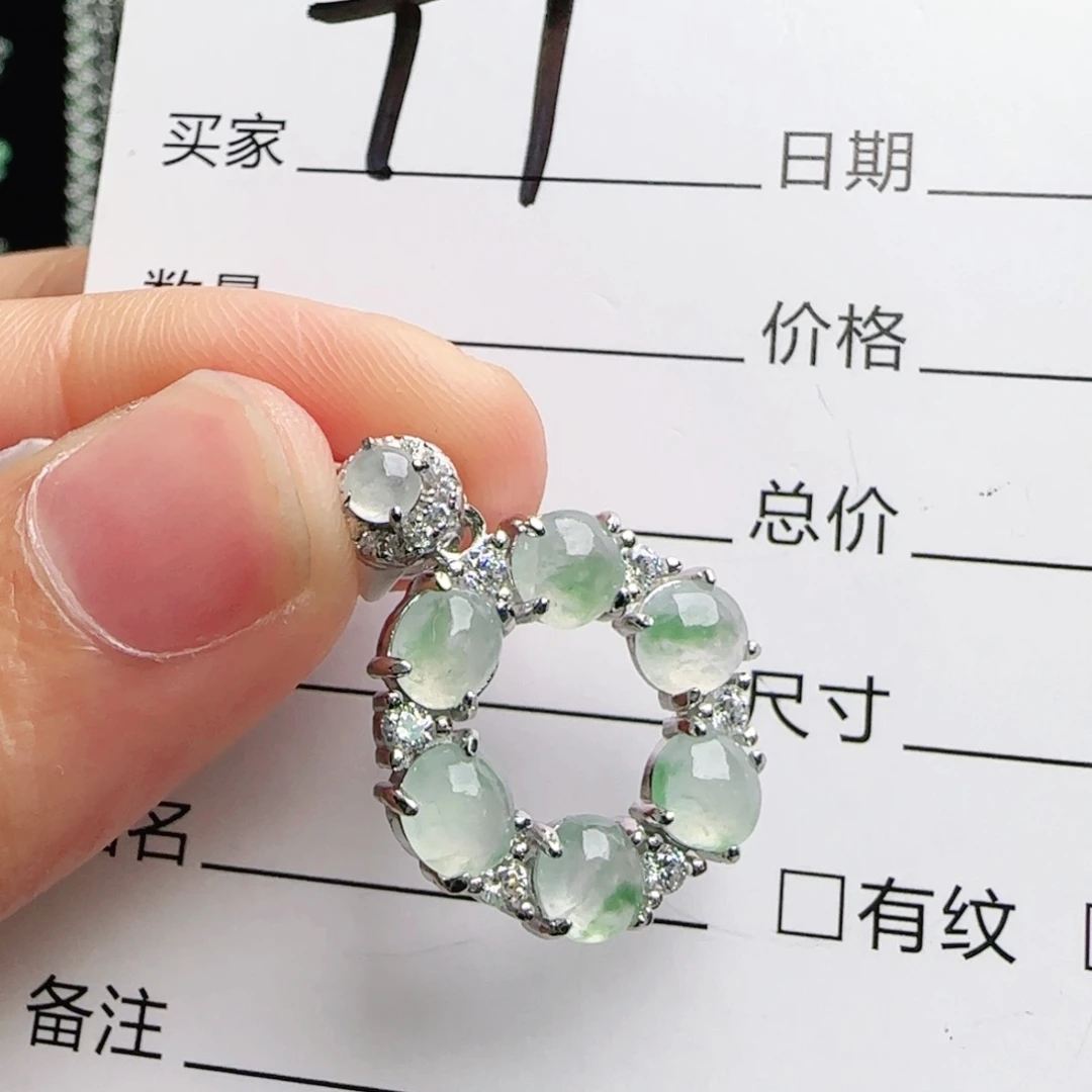 银S925镶嵌手链翡翠