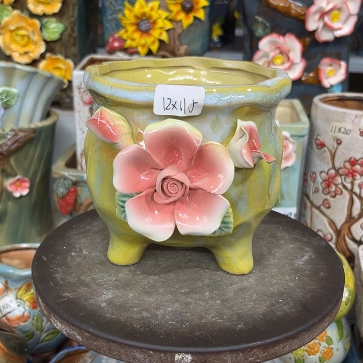 紫砂花盆粗陶材质多肉花盆