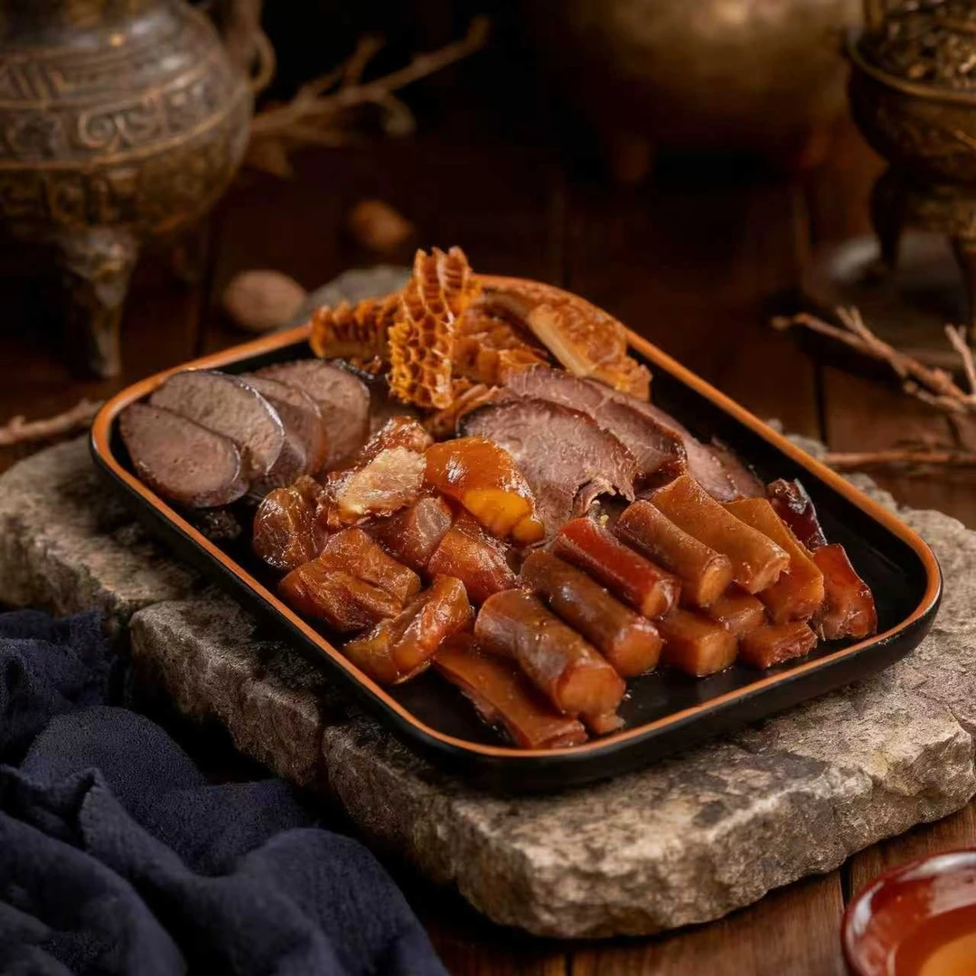 【潮汕卤牛尾六拼套餐】招牌古法潮汕卤牛尾牛肉牛肚拼盘新鲜卤制