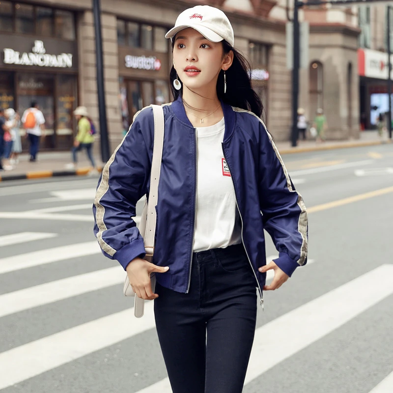 粉色短款外套女2025春秋新款韩版时尚休闲百搭刺绣棒球服夹克上衣